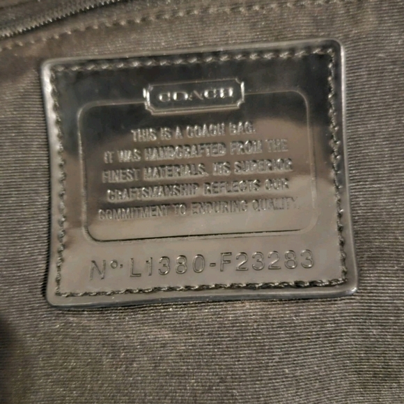 Coach signature zebra print top handles tote mini bag Y2K tan/black handbag - Picture 11 of 11